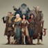 design a dnd party art and group art