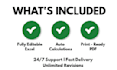 design a custom excel invoice template and spreadsheet