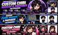 draw custom chibi mascot and png tuber for streaming