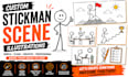 create engaging 2d stickman animation videos