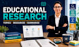 research educational topics and resources