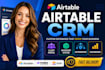 build airtable CRM, client portal, inventory management, donation tracker