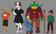 create pixel art sprite sheet with idle walk attack animations for unity 2d game