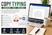 do accurate data entry and typing