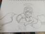 a custom anime character sketch