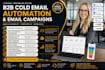 do b2b cold email automation email campaign CRM integration with high delivery