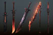 make creative concept art of weapons and items
