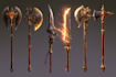paint unique fantasy weapon designs and concept items