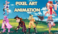 pixel art animation pixel art character design 2d sprite sheet pixel animation