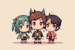 design cute cartoon characters