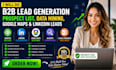 do b2b lead generation prospect list data mining google maps b2b linkedin leads