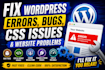 fix wordpress website errors, bugs, and issues