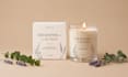 design minimalist aesthetic candle label and packaging
