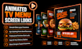 restaurant digital menu board tv menu design and digital signage graphics