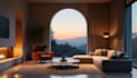 design modern living room interior with 3d visualization
