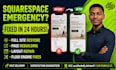 fix, redesign, restore squarespace website template 7 point 1 emergency support