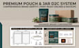 design a complete dtc packaging system with labels, dieline, and 3d mockup