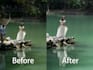 professional portrait photo retouching and color grading
