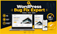 fix wordpress issues, wordpress errors, elementor errors and responsive issues