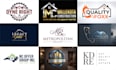 design modern real estate and construction logo