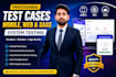 write manual test cases and test plan for web, mobile app and saas software