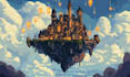 create pixel art background, pixel art scene, custom pixel art game environment