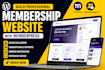 build wordpress membership website with subscriptions and memberpress