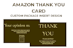 design professional amazon thank you card and package insert