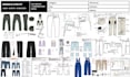 design custom pants tech pack, denim jeans flat sketch