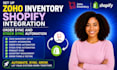 set up zoho inventory shopify integration order sync and stock sync automation