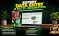 do expert data entry, excel automation and PDF to excel conversion