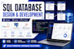 design, develop sql databases, queries and database projects