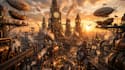 illustrate detailed fantasy cityscapes