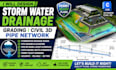design storm water drainage, grading, civil 3d, pipe network