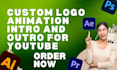 create custom 2d logo animation video, motion graphics, intros and outros