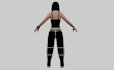 create psx game character in retro style, low poly 3d model, ps1 n64 animation
