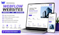 build webflow landing page cms website and seo optimized site