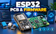 design esp32 iot pcb, esp32 sensor, wireless device and develop custom firmware