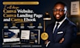 design canva website, canva landing page and canva ebook