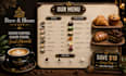 design brand focused cafe 2d , 3d posters and flyers