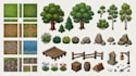 create 2d game tileset tilemap game environment pixel art map assets design
