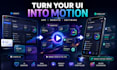 create saas explainer video, software demo or app promo UI