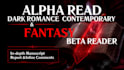 alpha reader contemporary romance beta reader fantasy sci fi novel
