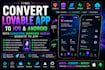 convert lovable app to ios android with capacitor supabase base44 website to app