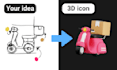 create custom 3d icons for your project