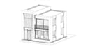 craft professional architectural 3d presentation models, minimalist house scale