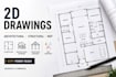 create 2d floor plans architectural structural and mep permit drawings