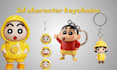 create custom 3d flexi key toys, articulated models, stl files and keychains
