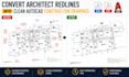 convert architect redlines into clean autocad construction drawings and drafting