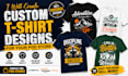 create custom tshirt design pod  by your request
